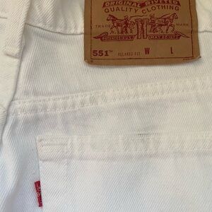 Levi's 551 White Cotton Jeans